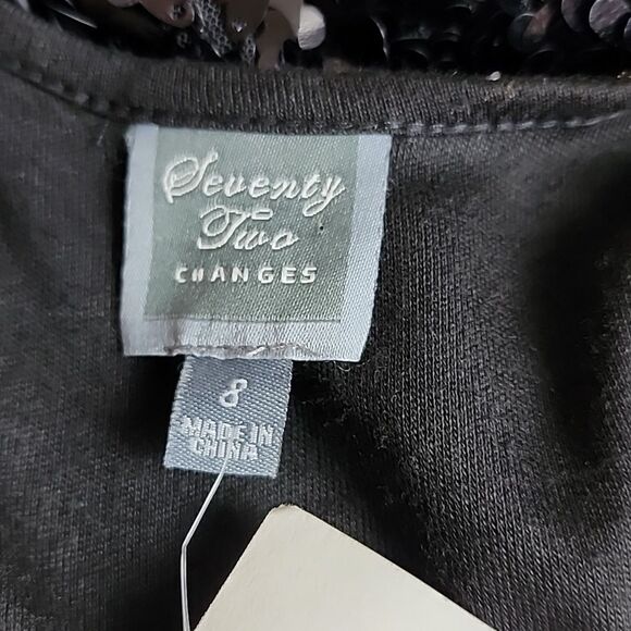 Seventy Two Changes Sleeveless Black Sequin Dress Medium NWT - Picture 3 of 5